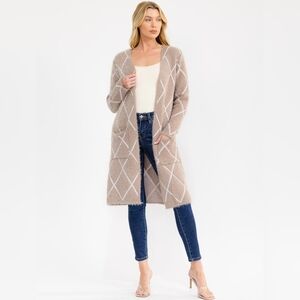 Women’s Long Sleeve Open-Front Cardigan With Pockets